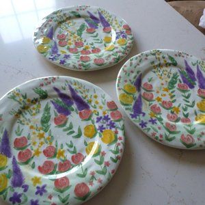 Bella Casa Ganz Primrose Lane Dinner Plates 10 in-Set of 3-New